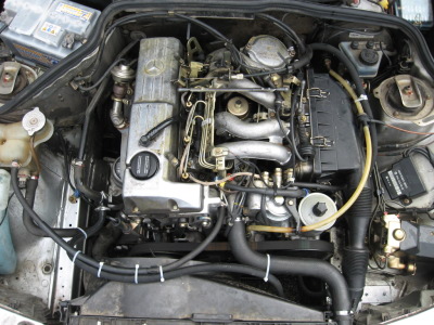 Blick auf den Motor von oben nach Umbau