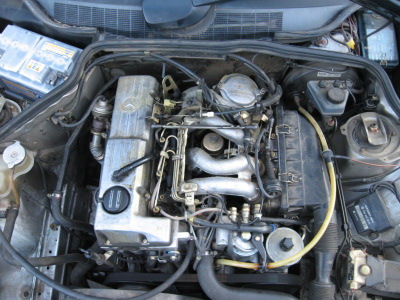 Blick auf den Motor von oben