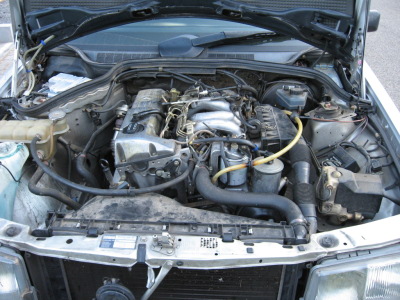 Blick auf den Motor von vorne